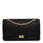 Aged Calfskin Quilted 2.55 Reissue 227 Flap Black