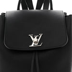 Calfskin Lockme Backpack Black