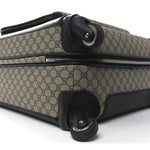 GG Supreme Monogram Four Wheel Suitcase Black