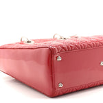 Patent Cannage Large Lady Dior Fuchsia