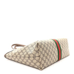 GG Supreme Monogram Medium Ophidia Shopping Tote  Brown