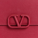 Grainy Calfskin Large Vlogo Clutch Raspberry