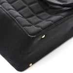 Jersey Square Quilted Bowler Black
