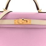Epsom Horseshoe Mini Kelly Sellier 20 Mauve Sylvestre Craie