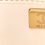 Lambskin Quilted Small Trendy CC Dual Handle Flap Bag White