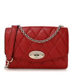 Shiny Buffalo Quilted Darley Shoulder Bag Red