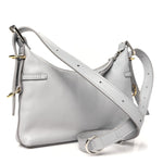 Tumbled Calfskin Mini Voyou Boyfriend Party Bag Light Grey