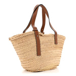 Raffia Basket Tote Bag Natural Tan