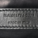 Calfskin Crocodile Embossed Gaby Satchel Black