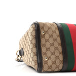 Monogram Selleria Calfskin Vintage Web Medium Boston Beige Ebony Cocoa