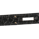 Shiny Alligator Kelly Sellier 32 Black