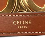Smooth Calfskin Medium Strap Ava Triomphe Shoulder Bag Tan