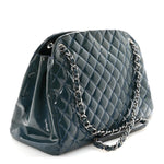 Patent Quilted Large Just Mademoiselle Bowling Bag Dark Blue