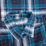 7 Cuts Zipped Wide Flannel Shirt - Assorted