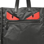 Nylon Vitello Elite Monster Eyes Tote Grey Multicolor
