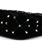 Velvet Small Rockstud Spike Shoulder Bag Black