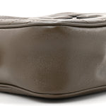 Sakai Be Green Calfskin Diagonal Stitched Small Blondie Shoulder Bag Craclet Brown
