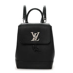 Calfskin Lockme Mini Backpack Black