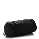 Tessuto Nylon Saffiano Impunturato Quilted Barrel Pochette Black