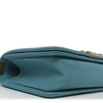 Caviar Quilted Medium Boy Flap Turquoise