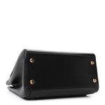 Shiny Box Calfskin Small Money Tote Black