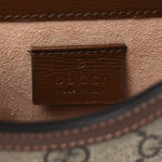 GG Supreme Monogram Mini Horsebit 1955 Crossbody Bag Beige Brown Sugar