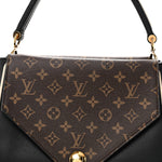 Grained Calfskin Monogram Double V Black