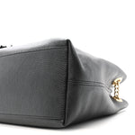 Pebbled Calfskin Medium Soho Chain Shoulder Bag Black