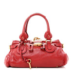 Calfskin Medium Paddington Satchel Red