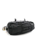 Tessuto Nylon Gaufre Shopping Satchel Black