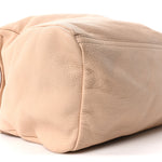 Bubble Calfskin Studded Pandora Light Beige