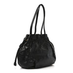 Nappa Antique Drawstring Tote Black