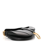 Grained Calfskin Saddle Bag Black