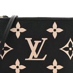 Empreinte Monogram Giant Double Zip Pochette Black Cream