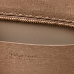 Saffiano Small Zip Tote Beige