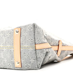Monogram Denim CarryAll MM Washed Grey