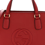 Dollar Calfskin Medium Soho Top Handle Satchel Hibiscus Red