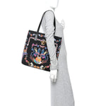 Canvas Underwater Medusa Tote Black Multicolor