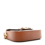 New Canvas Charisma Calfskin Crystal GG Monogram Mini Horsebit 1955 Shoulder Bag Camel Ebony