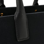 Canvas Calfskin La Medusa Small Tote Black