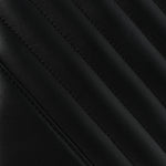 Calfskin Chevron Quilted Large Statement Flap Black