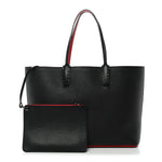 Calfskin Spikes East West Cabata Tote Black