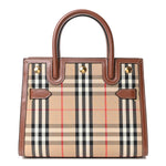 Calfskin Vintage Check Mini Two Handle Title Bag Archive Beige