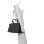 Grained Calfskin Medium Rive Gauche Cabas Black