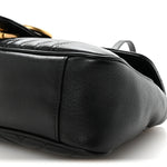 Calfskin Matelasse Small GG Marmont Shoulder Bag Black