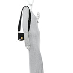 Canvas Woven Embroidered Small 4G Bag With Chain Black