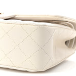 Caviar Quilted Small Double Flap White
