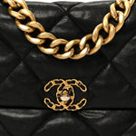 Goatskin Quilted Large Chanel 19 Flap Black