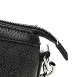 Nylon Monogram Medium GG Charm Dome Satchel Black