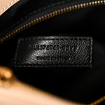 Calfskin Y Quilted Monogram Medium Loulou Chain Satchel Dark Beige